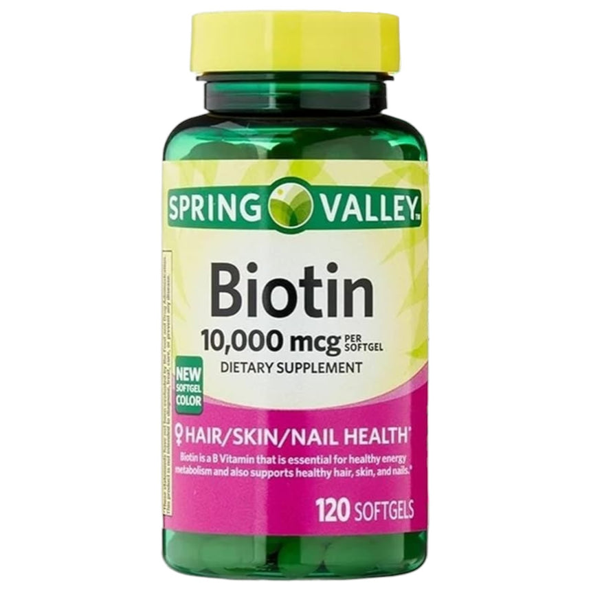 Cápsulas de Biotina Spring Valley Biotin 10,000mcg 120uni