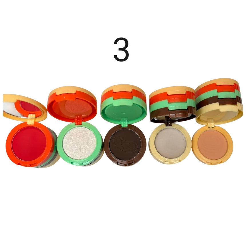 Kit de Maquillaje 5 en 1 Kevin & Coco Burgerlicious Cheek Stack