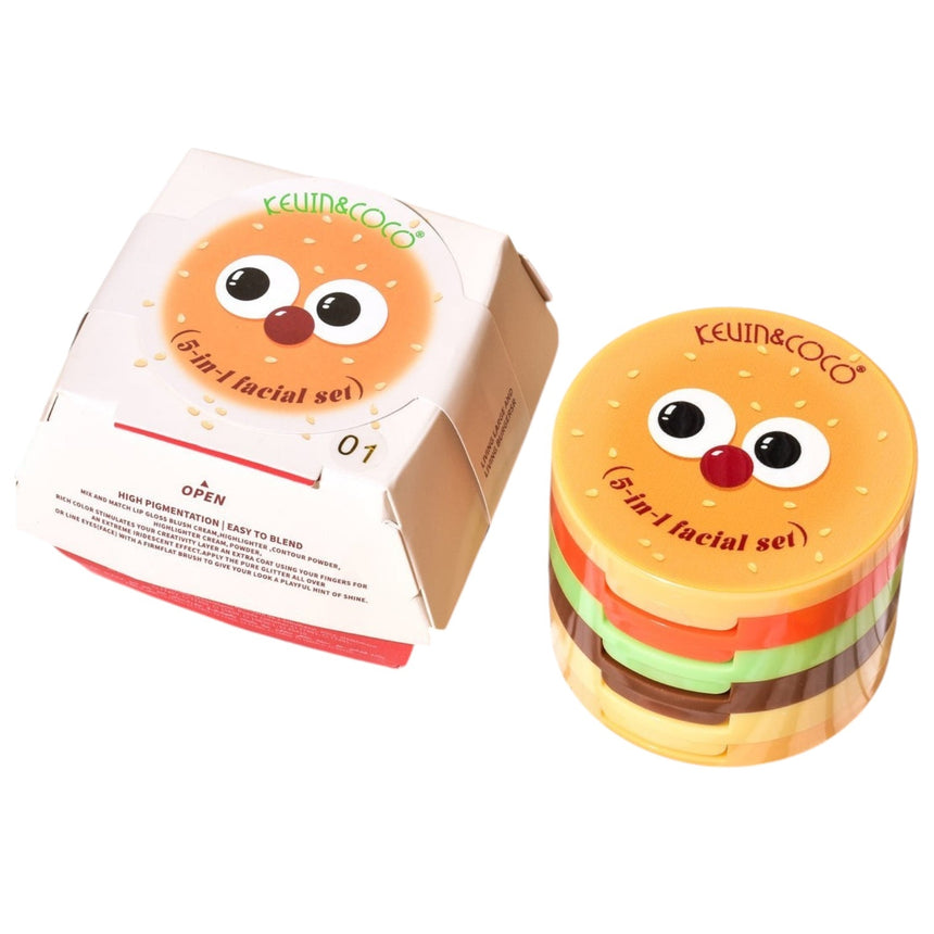 Kit de Maquillaje 5 en 1 Kevin & Coco Burgerlicious Cheek Stack