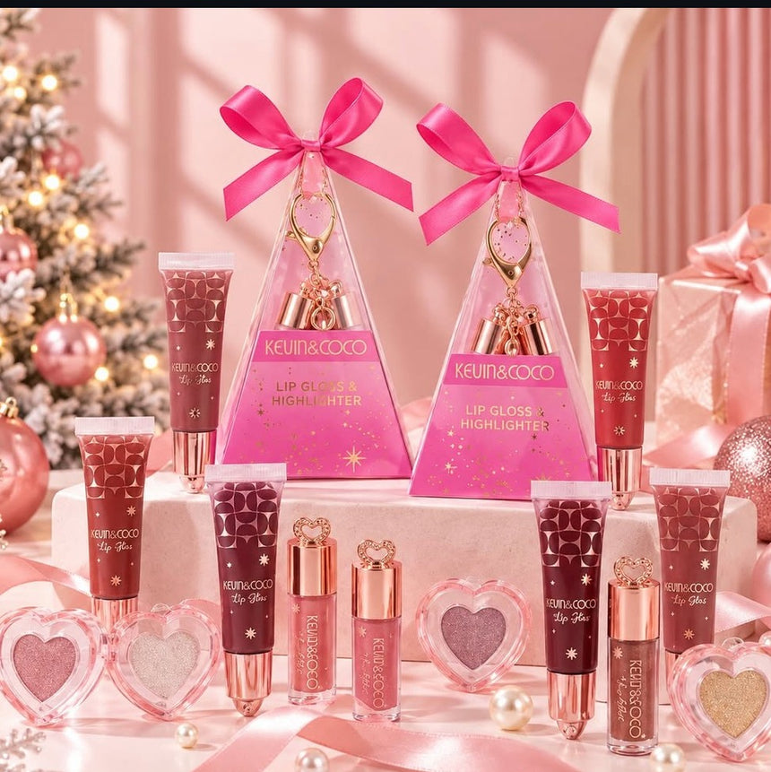 Dúo de Lipgloss e Iluminador Kevin & Coco Lipgloss & Highlighter Duo