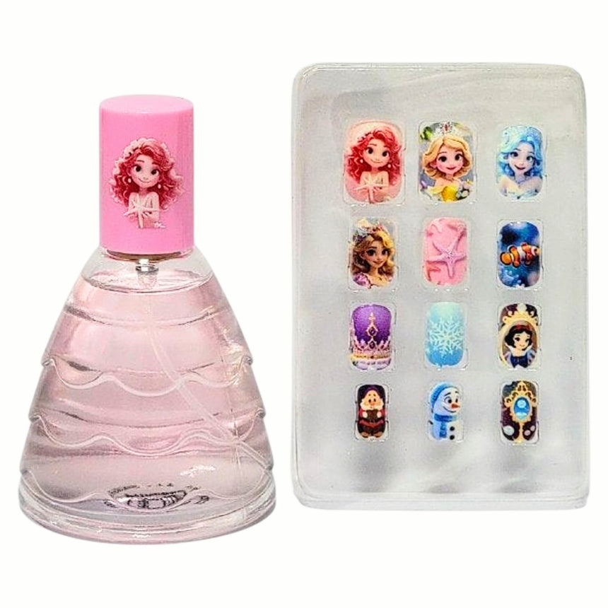 Kit Infantil de Perfume y Uñas Postizas Princess Aquapearl