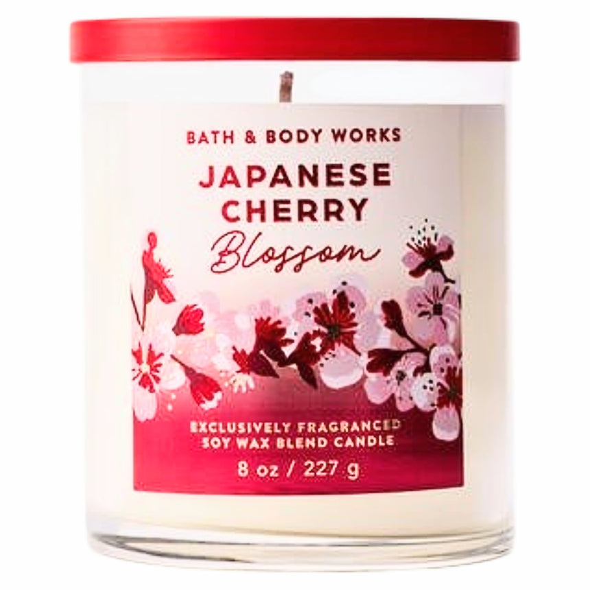 Vela Aromática Bath & Body Japanese Cherry Blossom Single Wick Candle