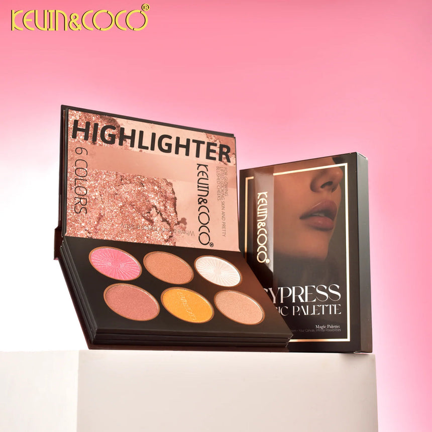 Paleta Multifuncional Sombras, Rubores e Iluminadores Kevin & Coco Cypress Magic Palette