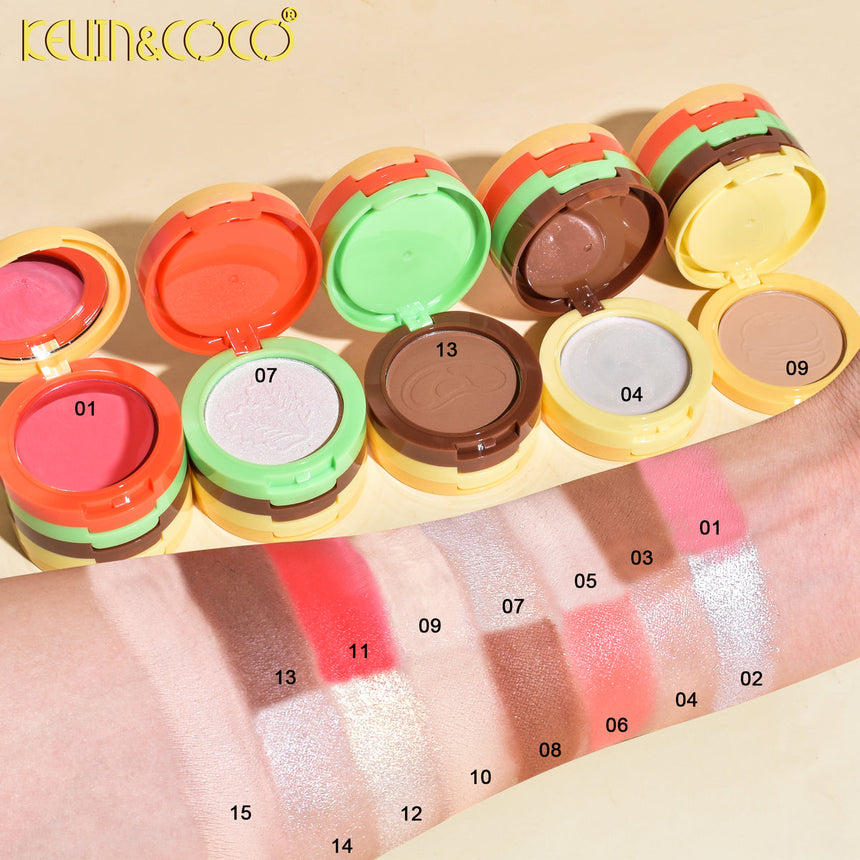 Kit de Maquillaje 5 en 1 Kevin & Coco Burgerlicious Cheek Stack