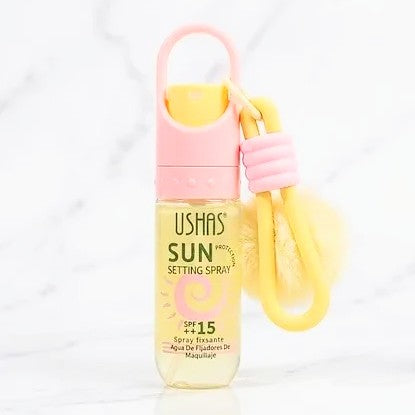 Sellador en Llavero con Protección Solar Ushas Setting Spray 15spf