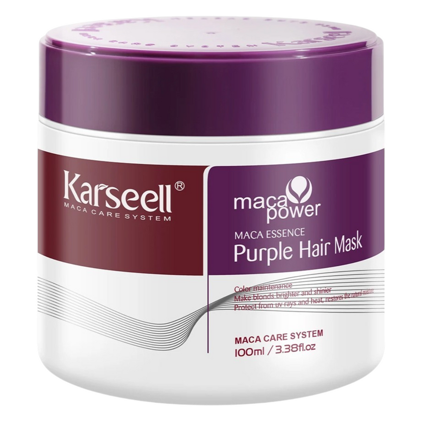 Mascarilla Capilar para Neutralizar Tonos Cobrizos Karssell Purple Hair Mask 100ml