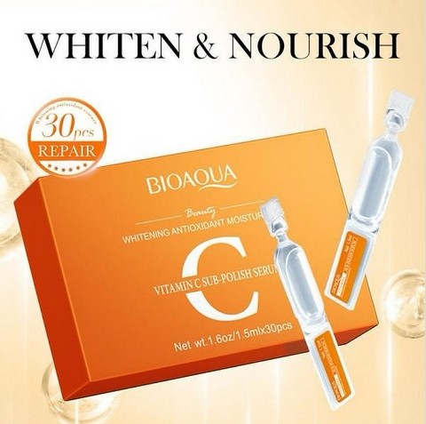 Kit de Ampollas de Vitamina C Bioaqua Whitening Antioxidant Moisturizing Vitamin C