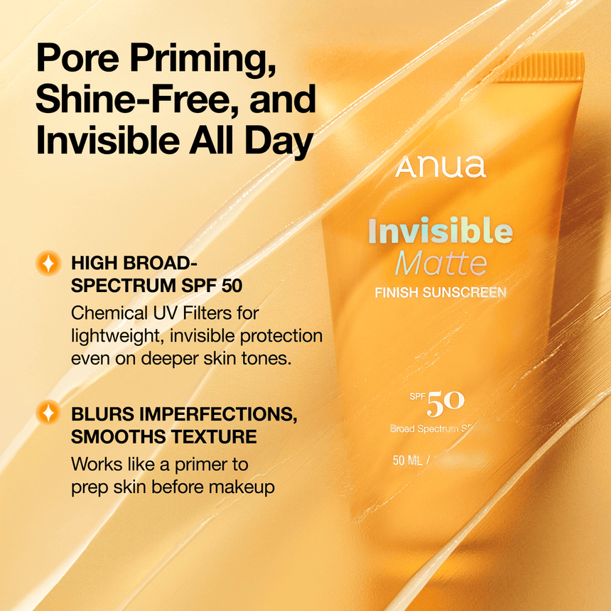 Protector Solar Anua Kpop Invisible Matte Finish Sunscreen 50ml