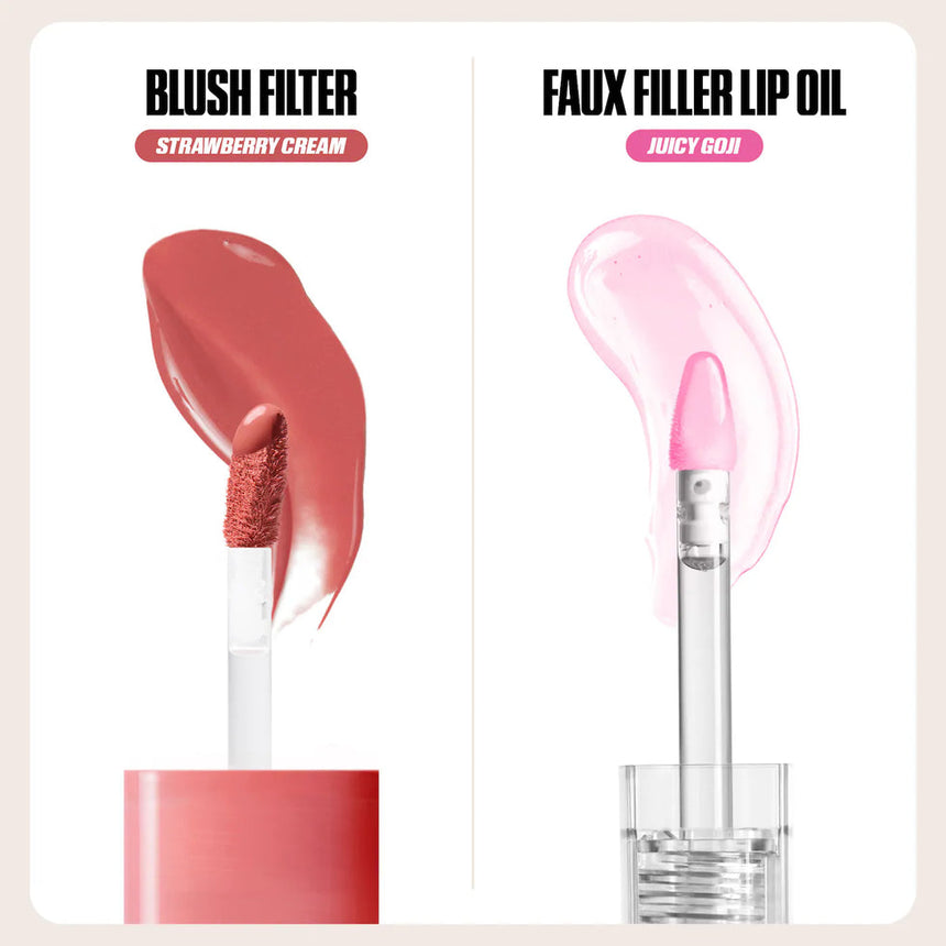 Dúo de Lipgloss Huda Beauty Berries and Cream Cheek and Lip Duo