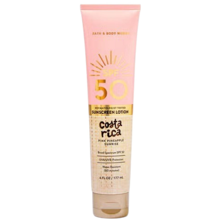 Crema con Protección Solar Bath & Body Work Sunscreen Lotion Costa Rica Pink Pineapple Sunrise 50spf