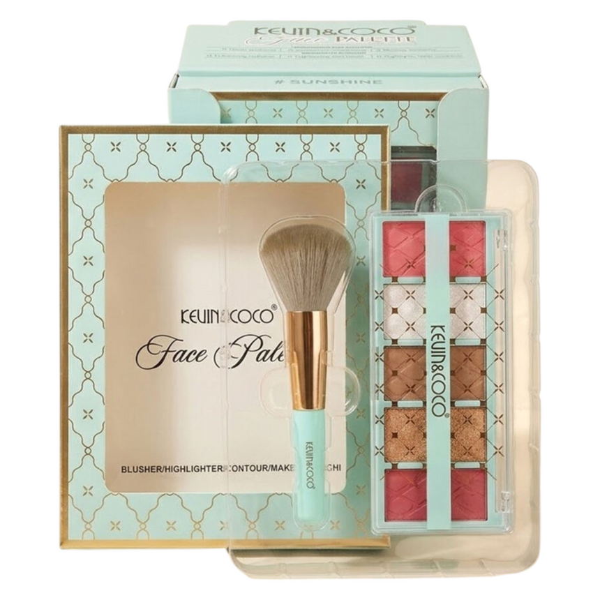 Paleta con Brocha Kevin & Coco Face Palette