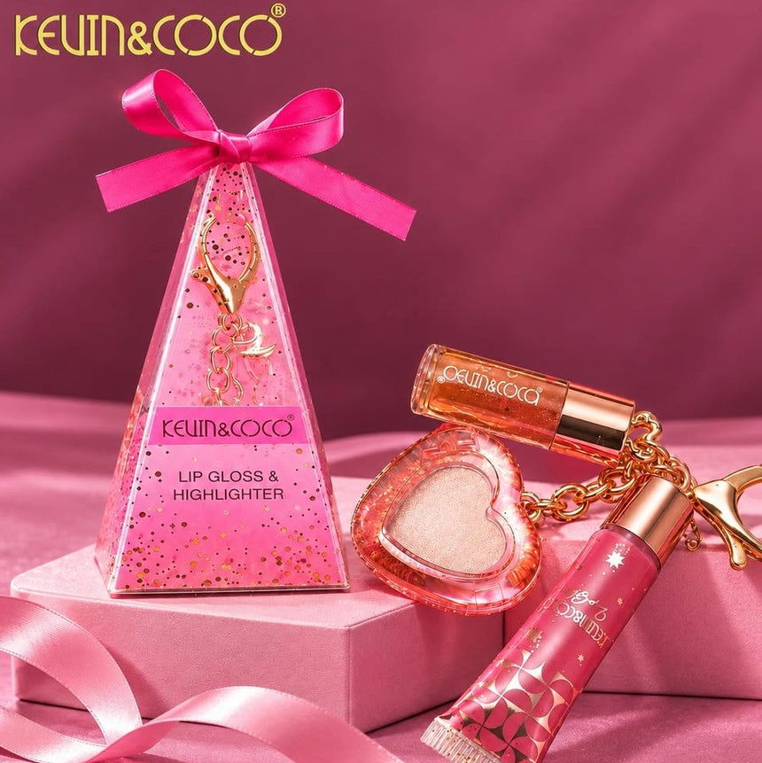 Dúo de Lipgloss e Iluminador Kevin & Coco Lipgloss & Highlighter Duo