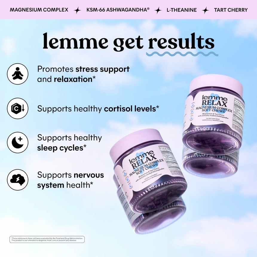 Masticables de Magnesio para Relajación Lemme Relax Magnesium Complex Soft Chews