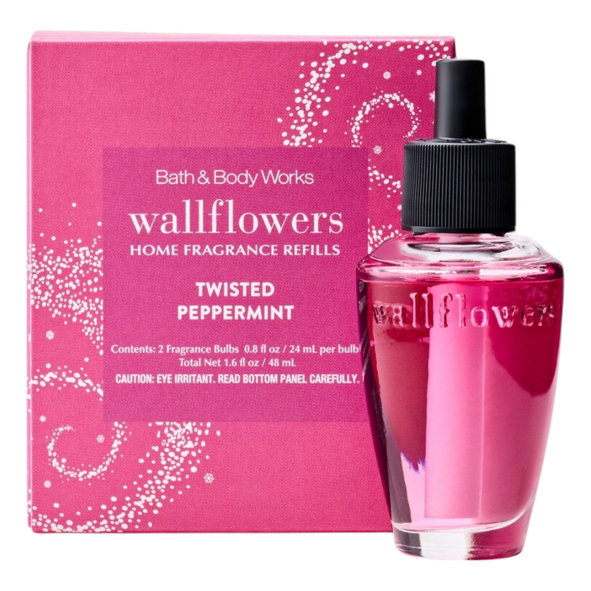 Kit de Refill de Aromatizantes Bath & Body Twisted Peppermint Wallflowers 2 Pack Refill