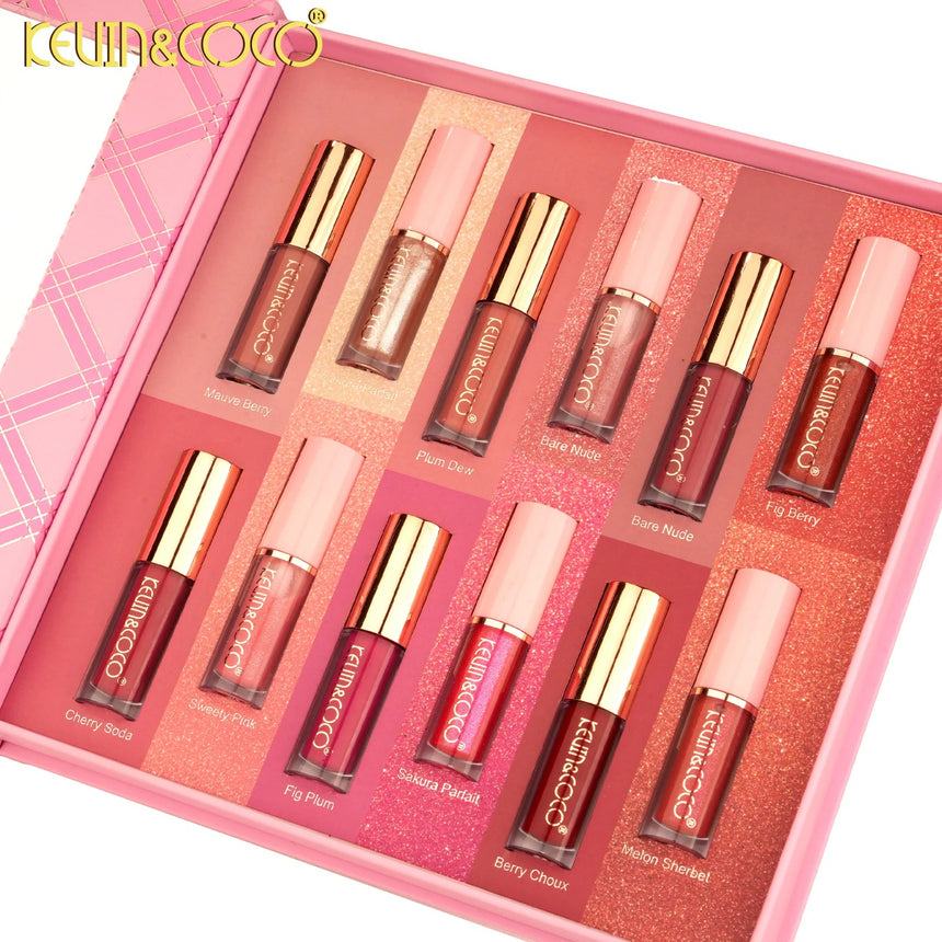 Kit de Labiales Kevin & Coco 12 Colors Lipgloss Set