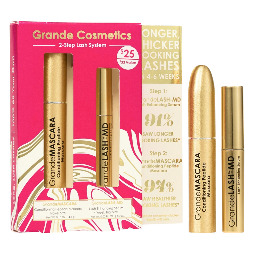 Máscara con Sérum para Pestañas Grande Cosmetics 2 Step Lash System