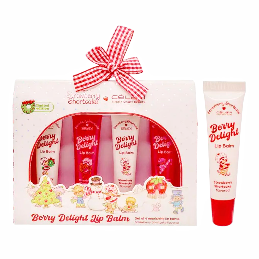 Kit de Bálsamos Labiales Célavi x Strawberry Shortcake Berry Delight Lip Balm Set