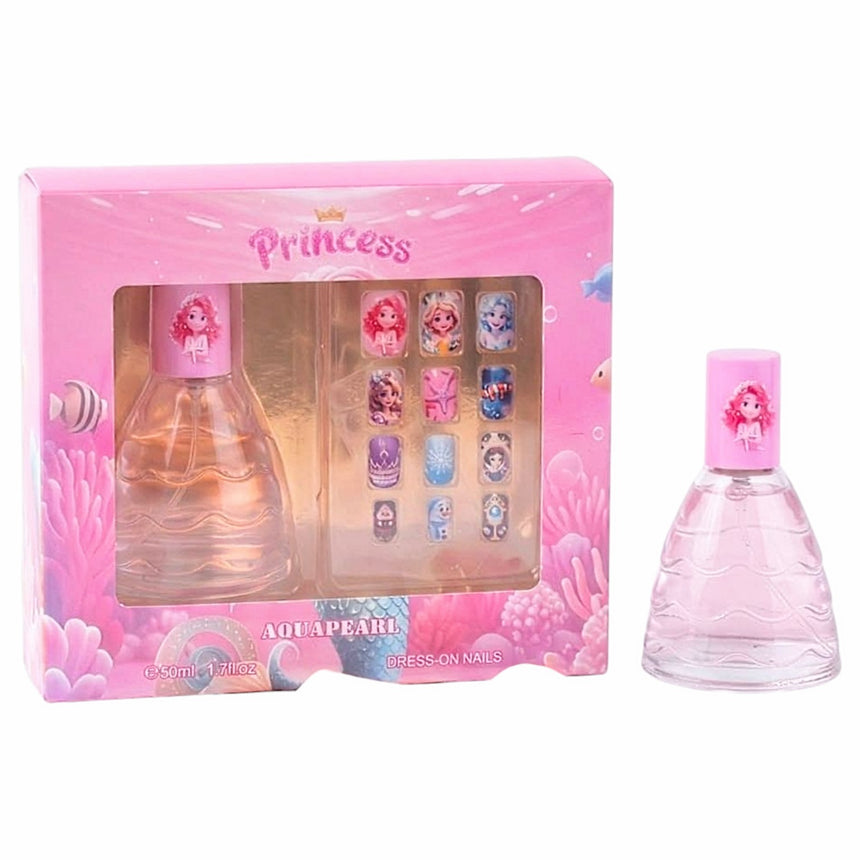 Kit Infantil de Perfume y Uñas Postizas Princess Aquapearl