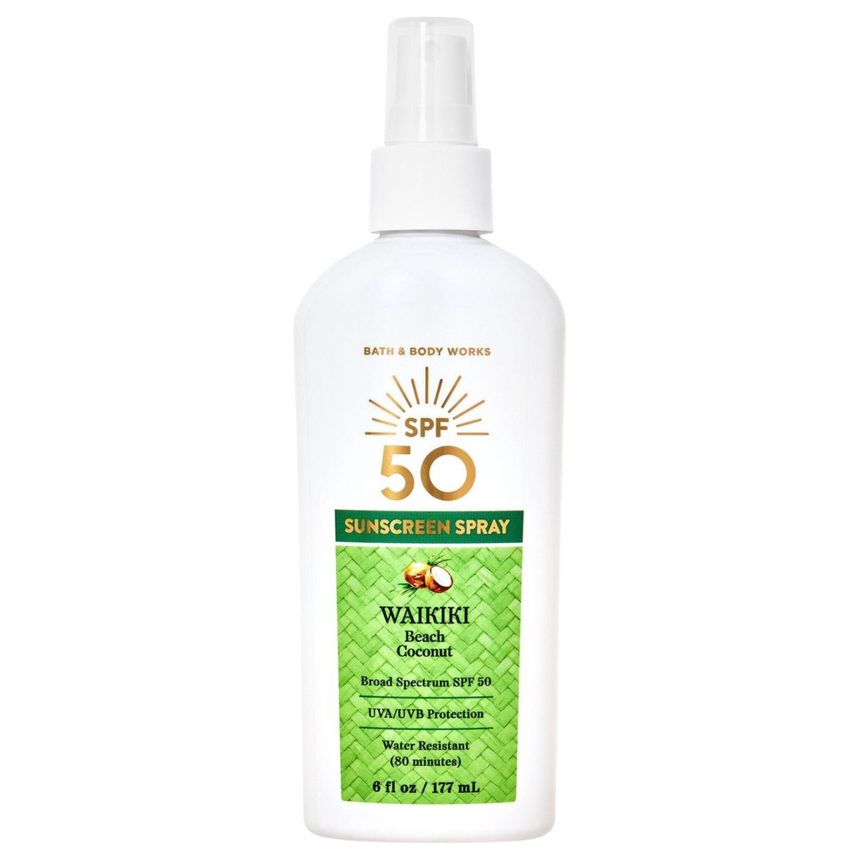 Protector Solar de Coco en Spray Bath & Body Waikiki Beach Coconut Sunscreen Spray 50spf 177ml