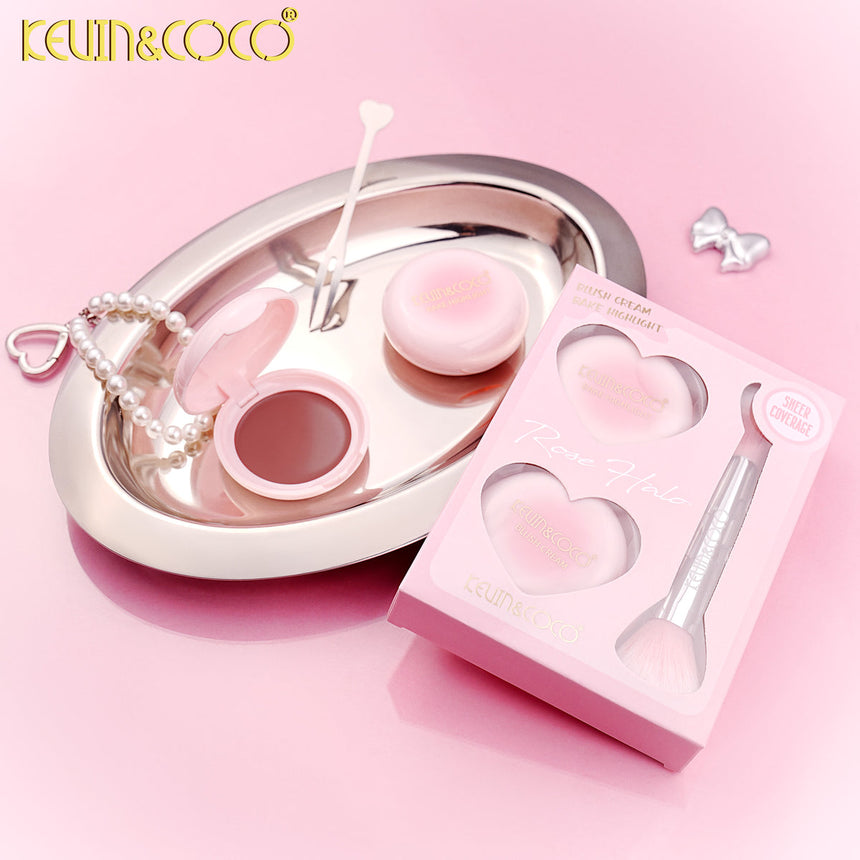 Rubor e Iluminador Kevin & Coco Rose Halo Blush Cream