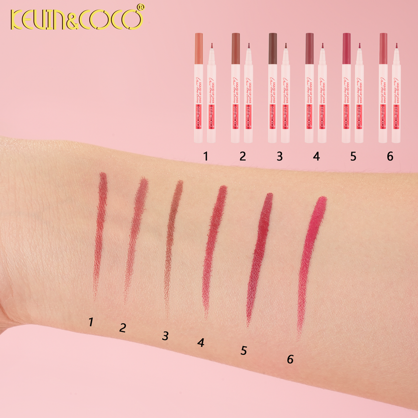 Kit de Delineadores de Labios Kevin & Coco 6 Color Liquid Lip Liner