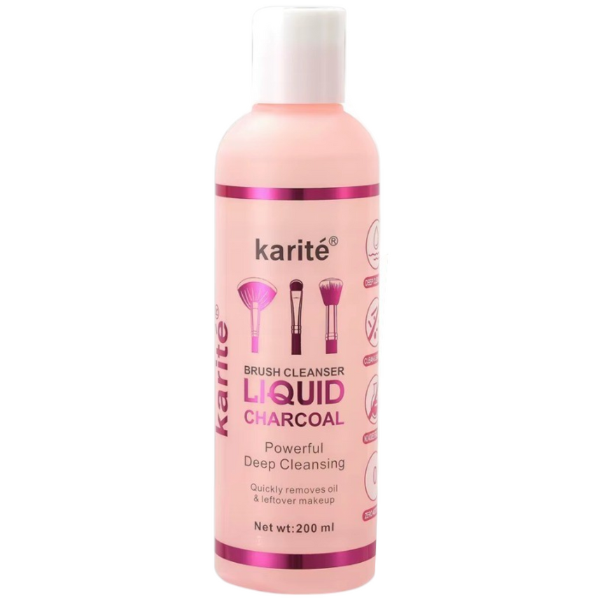 Limpiador de Brochas de Carbón Karité Liquid Charcoal Brush Cleanser