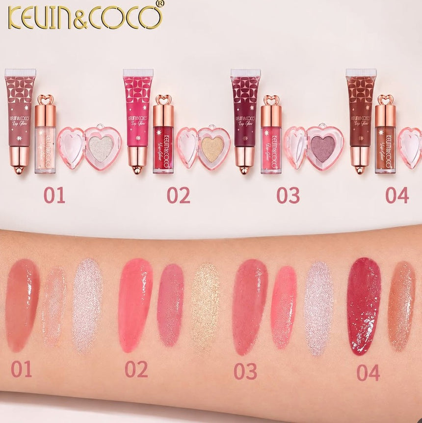 Dúo de Lipgloss e Iluminador Kevin & Coco Lipgloss & Highlighter Duo