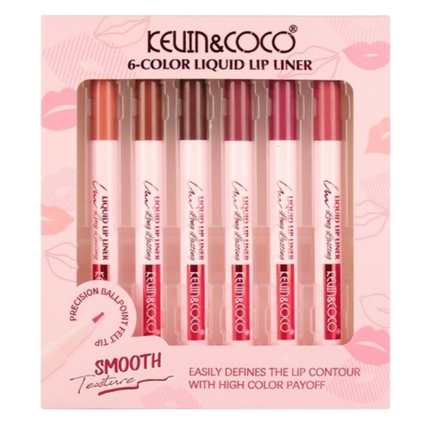 Kit de Delineadores de Labios Kevin & Coco 6 Color Liquid Lip Liner