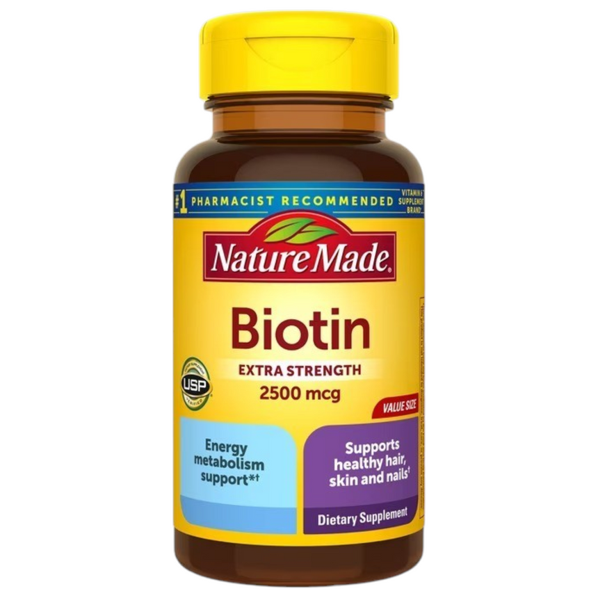Suplemento de Biotina Nature Made Biotin Extra Strenght 2500mcg 150uni