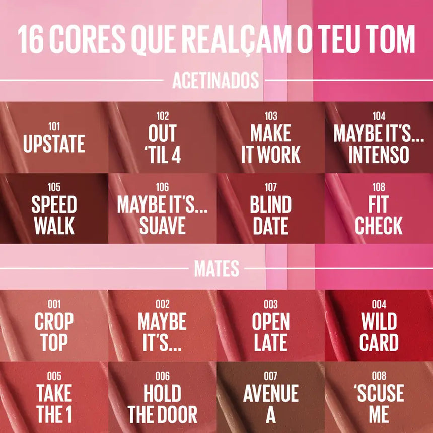 Sérum Labial con Ácido Hialurónico Maybelline Serum Lipstick with Hyaluronic Acid