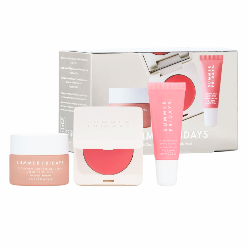 Kit de Maquillaje Summer Fridays The Dewy Pink Set with Mini Lip Butter Balm in Pink