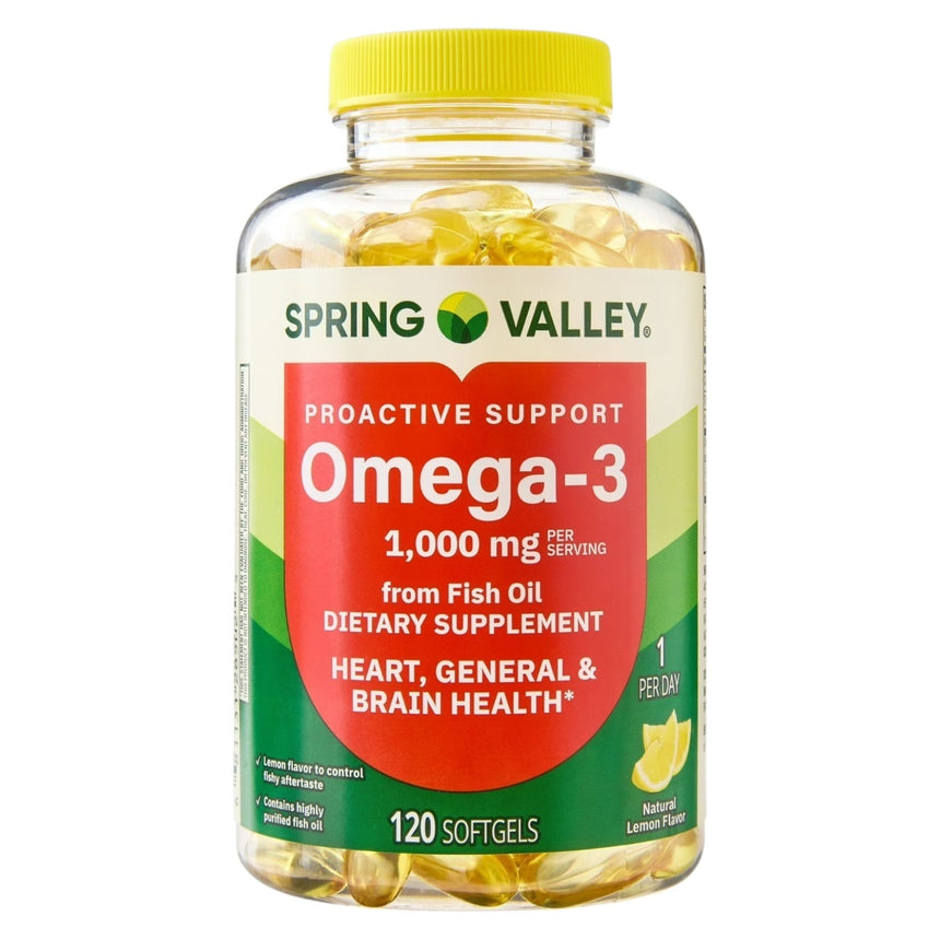 Cápsulas Spring Valley Proactive Support Omega 3 120uni