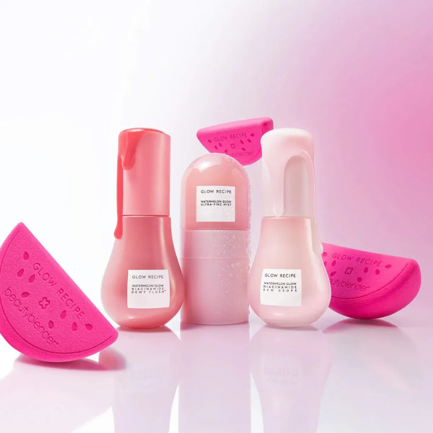 Kit de Skincare Glow Recipe X Beauty Blender Watermelon Bestsellers
