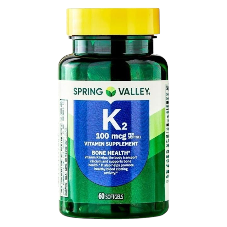 Cápsulas Vitamínicas Spring Valley Vitamin Supplement K2 100mcg 60c