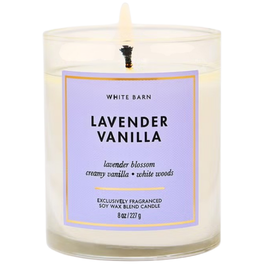 Vela Aromática Bath & Body White Barn Lavender Vanilla Single Wick Candle