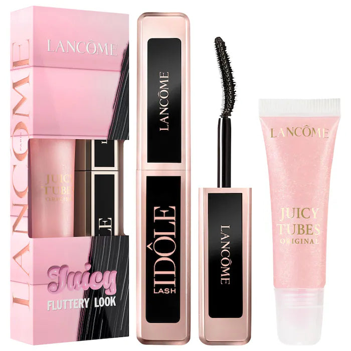 Dúo de Máscara de Pestañas y Lipgloss Lancome Mini Juicy Tubes Lipgloss & Travel Size Lash Idole Mascara Duo
