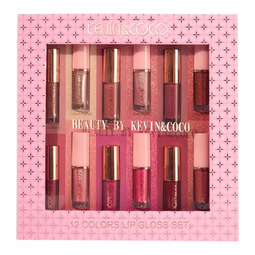 Kit de Labiales Kevin & Coco 12 Colors Lipgloss Set