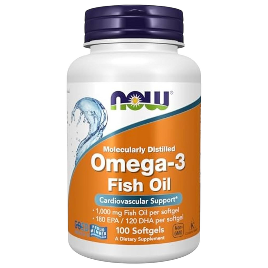Cápsulas Cardiovasculares Now Omega 3 Fish Oil Cardiovascular Support