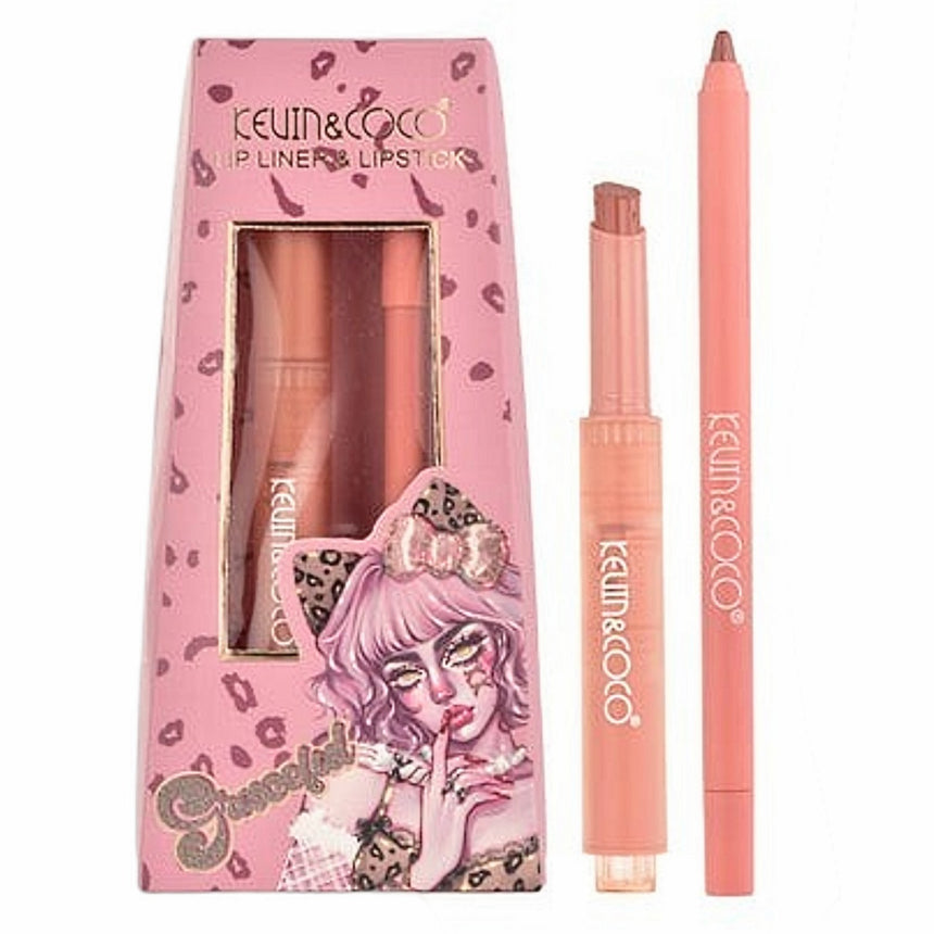 Dúo de Delineador y Lipstick de Labios Kevin & Coco Graceful Lip Liner & Lipstick