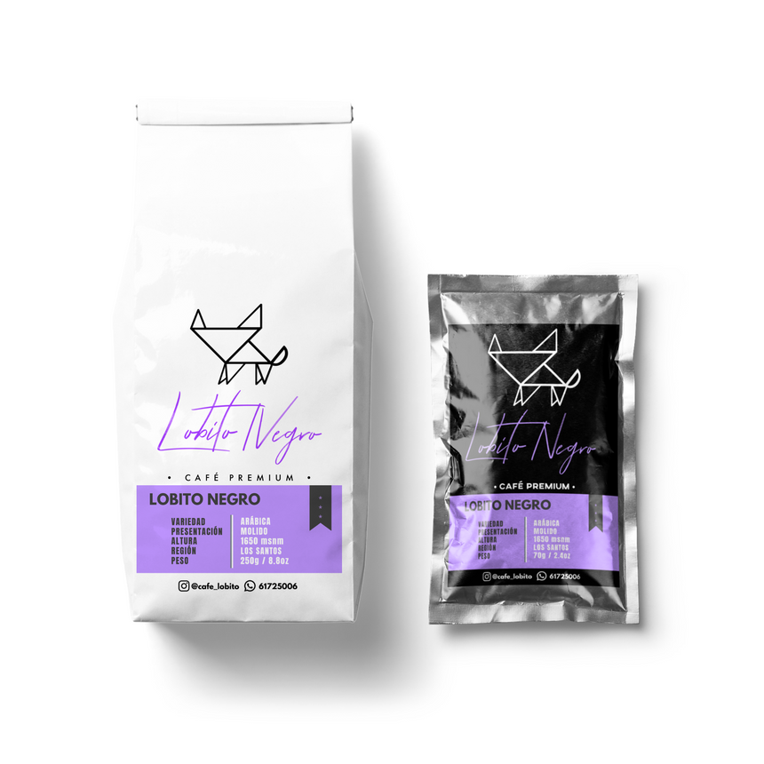 Pack Premium de Café Lobito Negro - Molido (250g y 70g)
