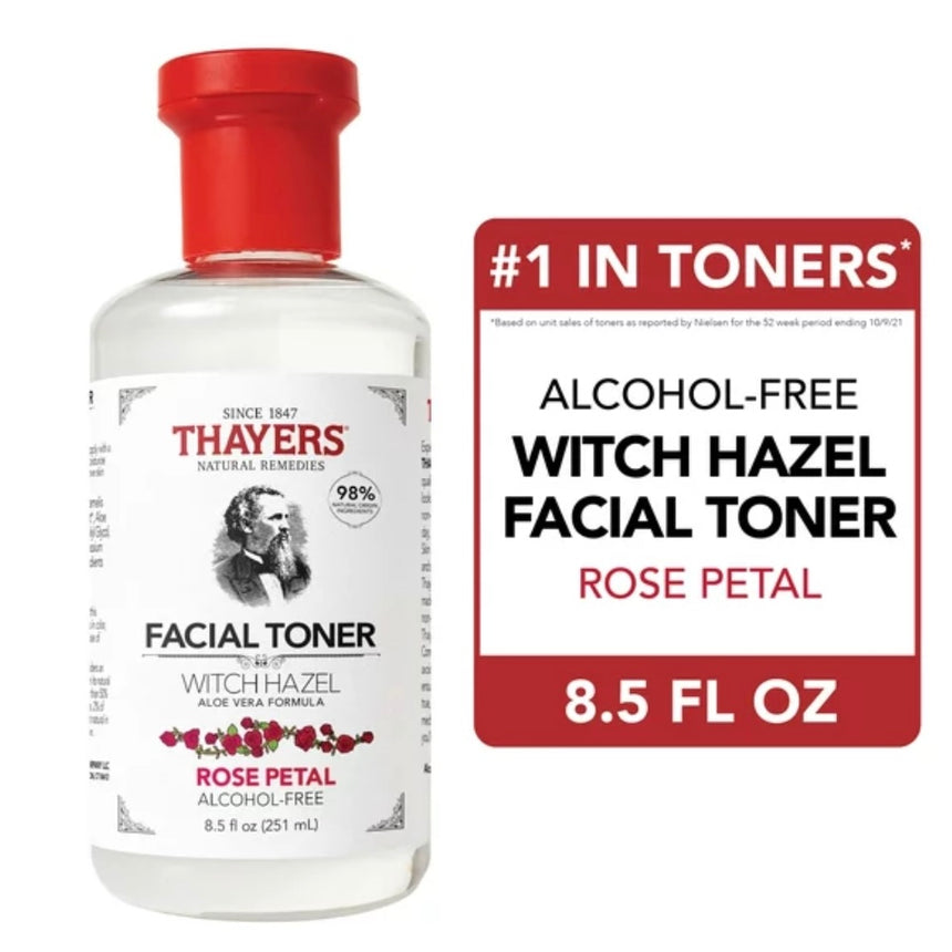 Tónico Thayers Facial Toner Witch Hazel con Aloe Vera y Pétalos de Rosas (251ml)