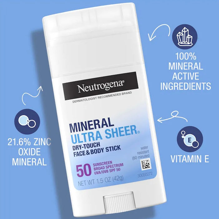 Protector Solar Neutrogena Mineral Ultra Sheer 50spf