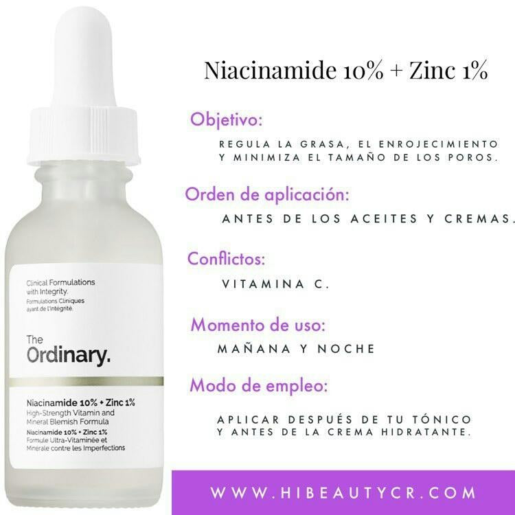 Al por Mayor Serum The Ordinary Niacinamide 10% + Zinc 1% Oil Control Serum