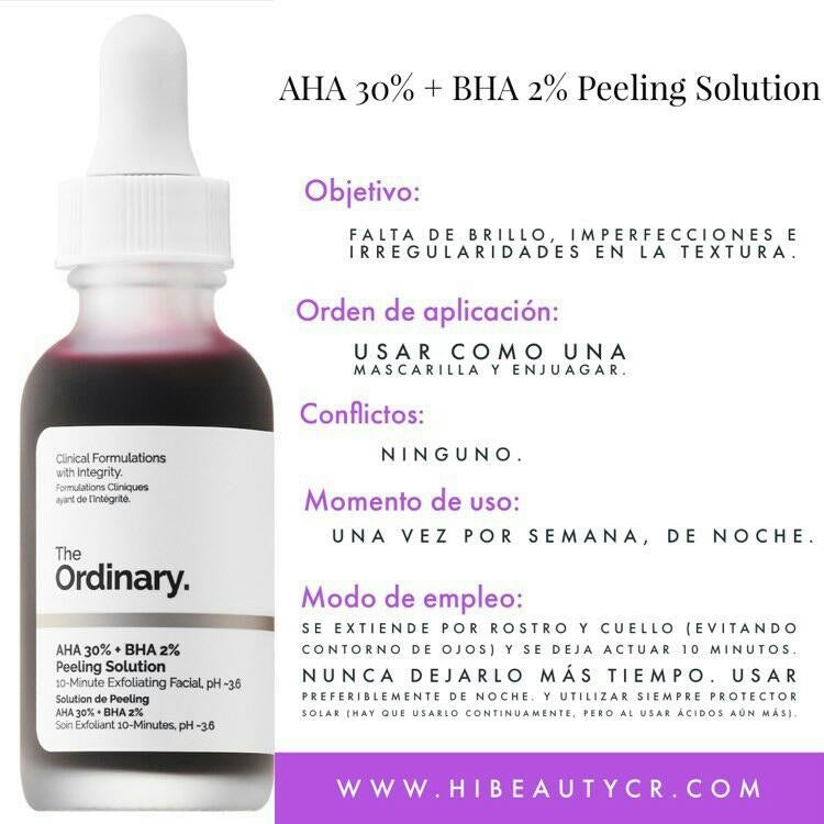 Al por Mayor Serum The Ordinary AHA 30% + BHA 2% Peeling Solution