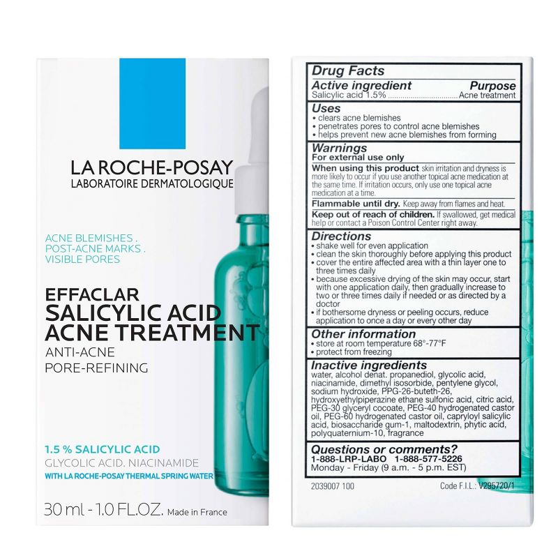 Serum con Ácido Salicílico para Acné La Roche Posay Effaclar Salicylic Acid Acne Treatment