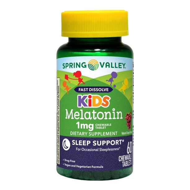 Al por Mayor Pastillas de Melatonina para Niños Spring Valley Kids 1mg (60uni)